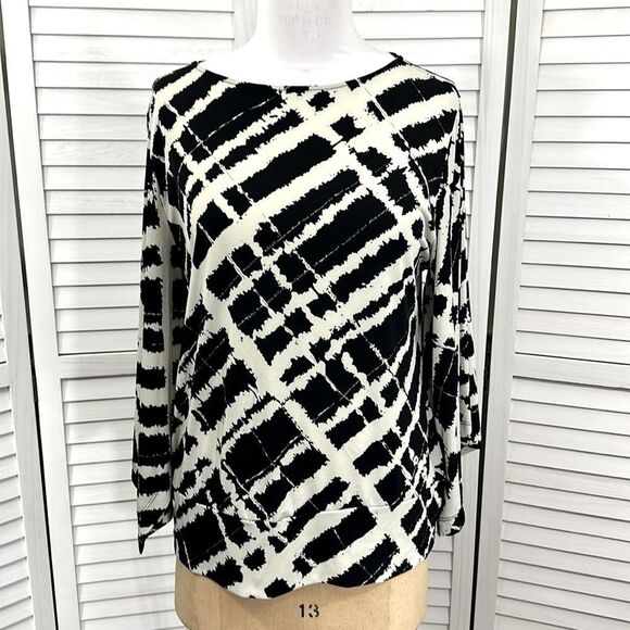 Chico's Kimono Tunic Top Size 2 (12) Flowy - Picture 3 of 10